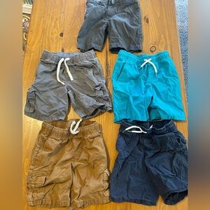 Cat & Jack Kids Casual Shorts Lot - Blue, Gray, Tan - Size 6/7